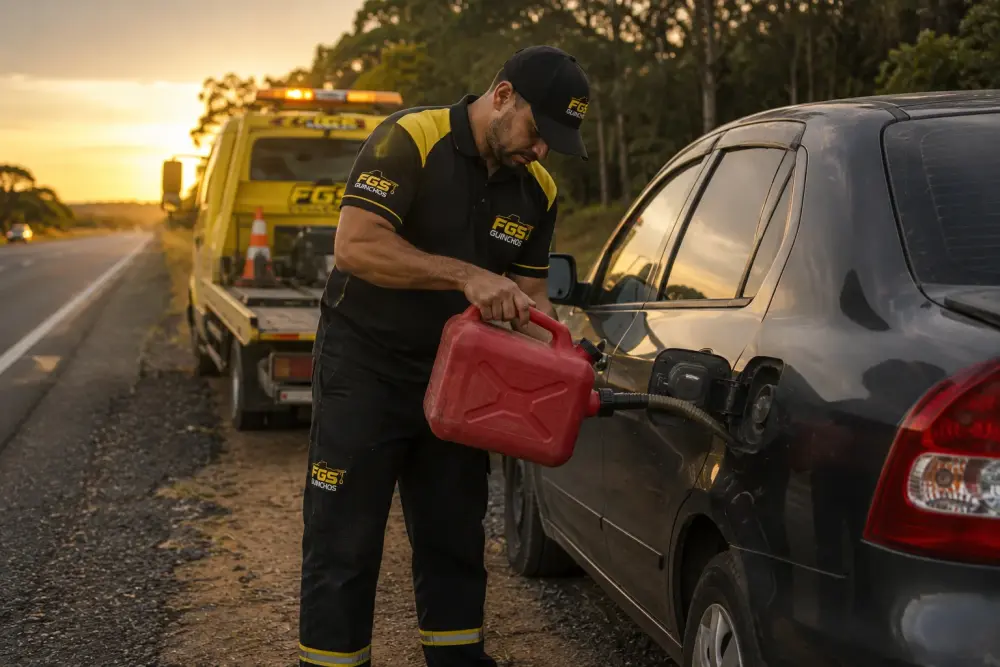 Auto socorro para pane seca combust&iacute;vel